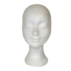 Funny Fashion Pruiken kop isemo/styropor wit