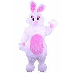PartyXplosion mascotte kostuum/konijn wit (Max 160cm)