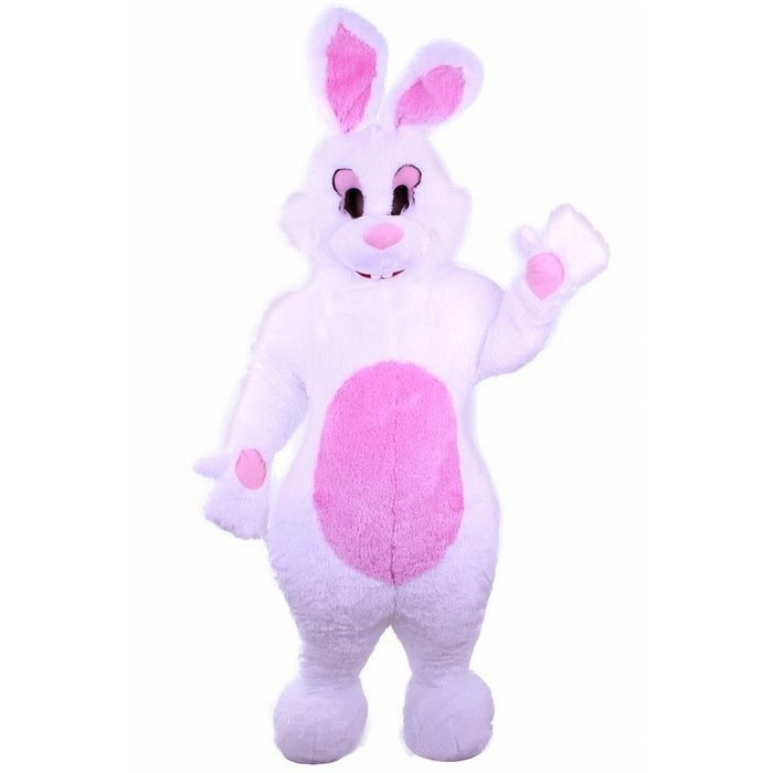 PartyXplosion mascotte kostuum/konijn wit (Max 160cm)