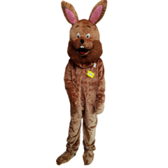 Mascotte Paashaas luxe + hoofd bruin one size