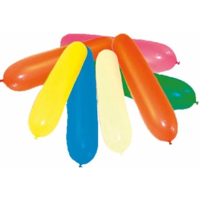 Folatex ballons 'Zeppelin' ass kleuren, 8st