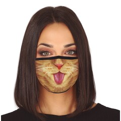 Mondmasker herbruikbaar Kat
