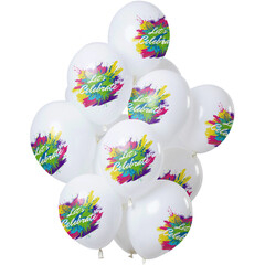 Ballonnen Color Splash Let's Celebrate, 12inch/30cm per 12st
