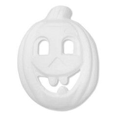 Masker 'Pompoen' papier maché wit