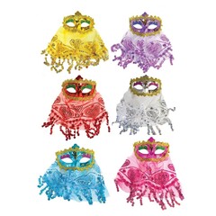 Masker Arabisch met voile + pailletten