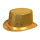 Hoge hoed Glitz goud