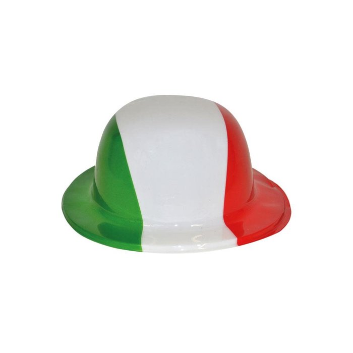 Bolhoed plastiek rood/groen/wit