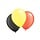Ballonnen zwart/geel/rood per 100st, 30cm/12inch