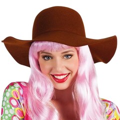 Hoed 'Schlapphut' dames bruin