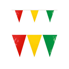 PartyXplosion Vlaggenlijn pvc jumbo rood/geel/groen 10m brandveilig