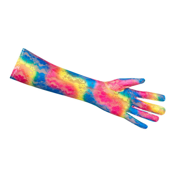 Handschoenen kant regenboogkleuren