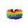 Hoofdband pluche regenboogkleuren