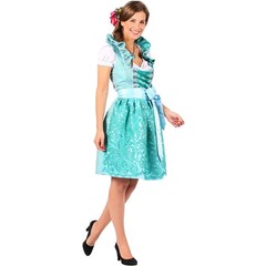 Dirndl 'Susanna' Turquoise-groen met schort zonder bloes