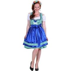 Dirndl Lea blauw-groen-wit geruit