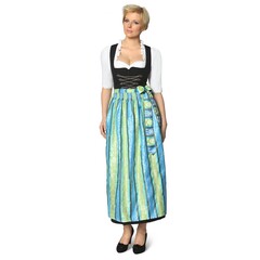 Dirndl schort lang turquoise-appel