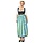 Dirndl schort lang turquoise-appel