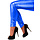 Legging metallic blauw