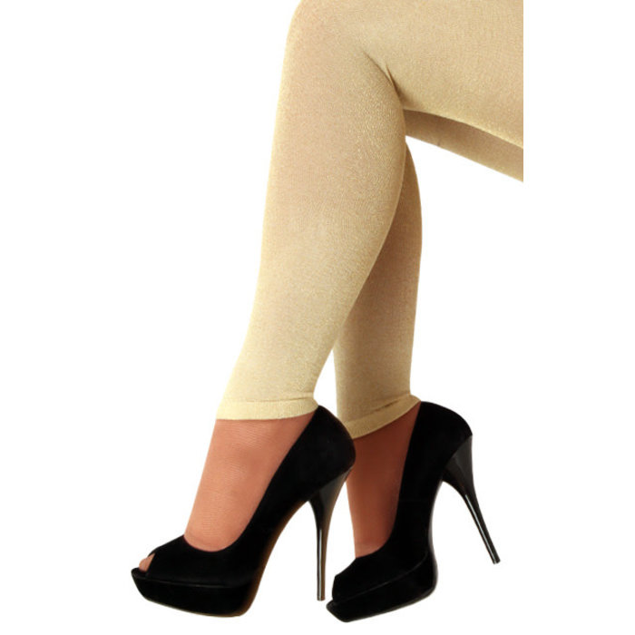 Legging lurex goud