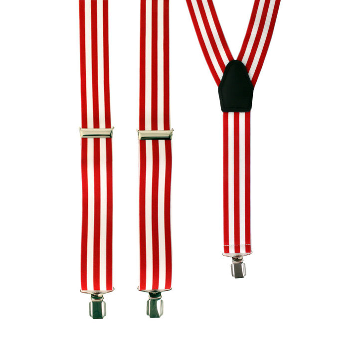 Bretel gestreept rood/wit