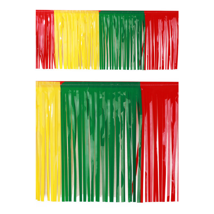 Guirlande slinger Carnavals kleuren rood geel groen 6mtr x 30cm Brandveilig