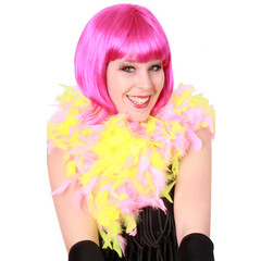 Boa b.v. 180cm/75gr neon geel/roze