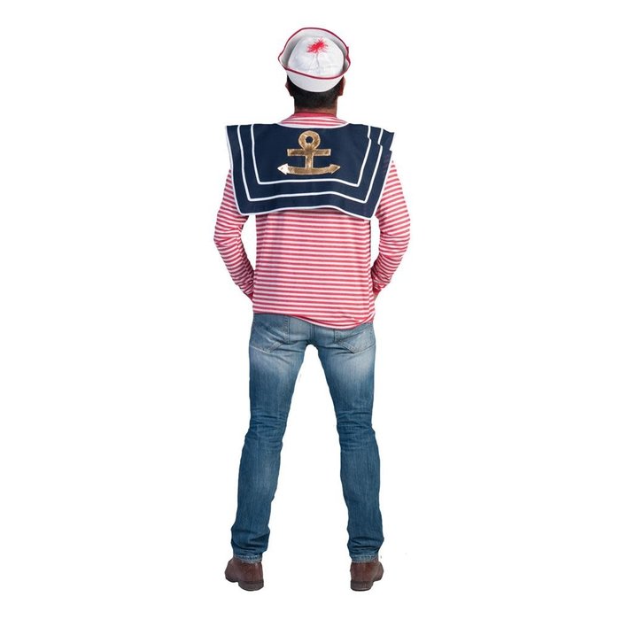 Matrozenkraag blauw/rode das