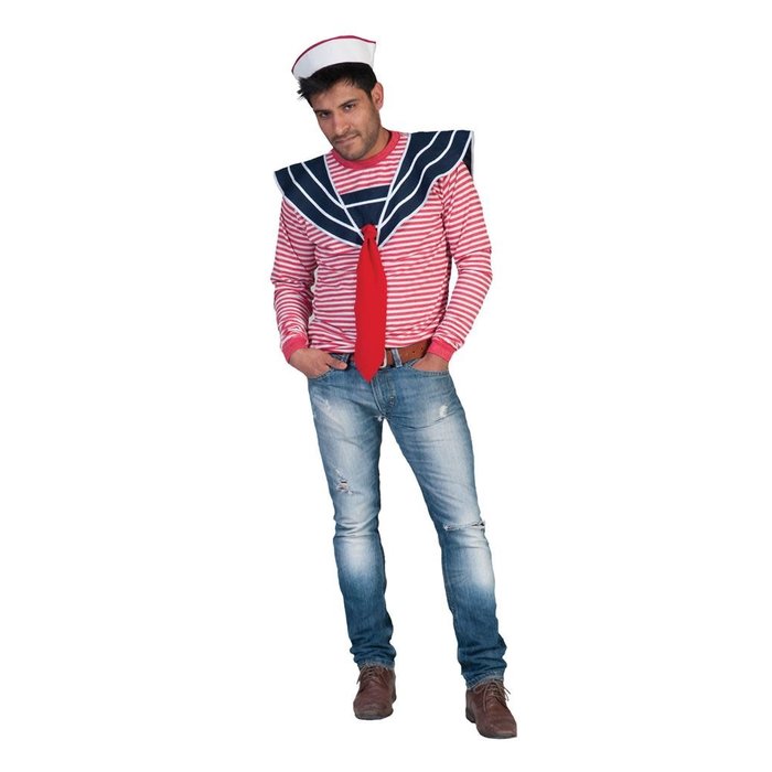 Matrozenkraag blauw/rode das