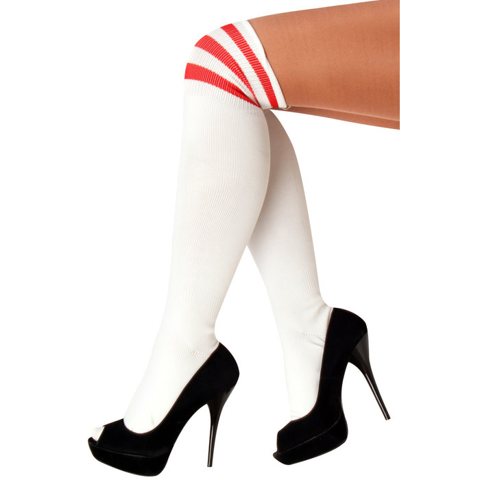 Lieskousen wit/rode streep mt 36/41
