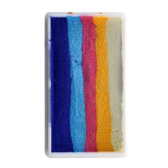 PXP Splitcake block d. blauw/l. blauw/roze/geel/l. geel