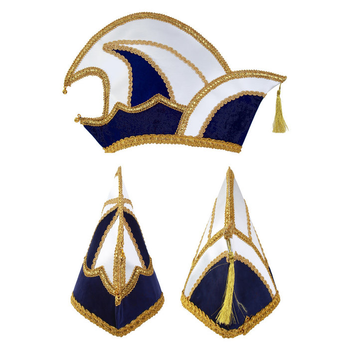 Prinsenhoed blauw/wit luxe