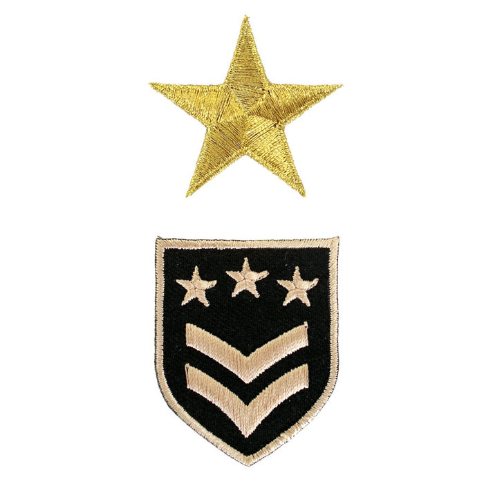 Strijkapplicatie 'Army sterren en patch'