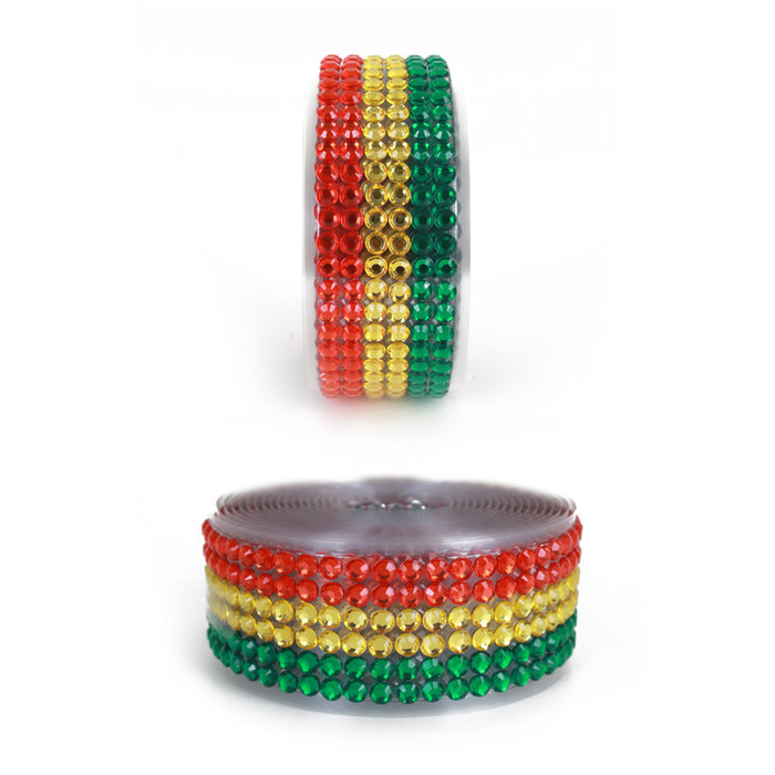 Strassband zelfklevend rd-gl-gr 3m