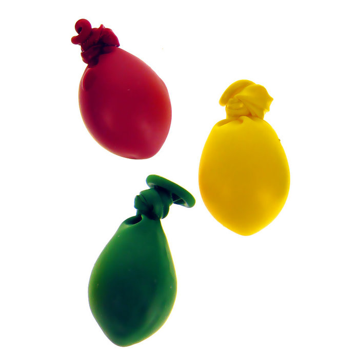 Mini ballonnen nr. 5 rood/geel/groen 50 st. mix