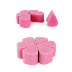 Sponsjes 'Vlinder / Petal', 6 st.