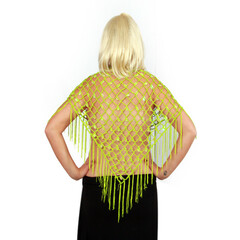 Stola gehaakt met pailletten groen