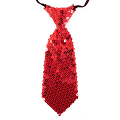 Stropdas pailletten rood