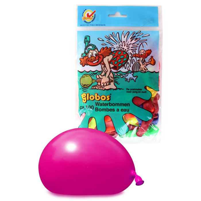 Ballonnen water, 3inch per 100st neon kleuren