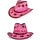 Stetson cowboy hoed 'Crazy Summer' roze met deco