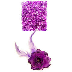 Bloem op speld/clip, fuchsia