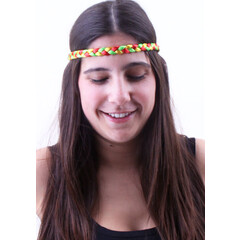 Hoofdbandje gevlochten rd/gl/gr 24cm