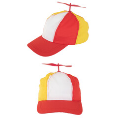 Baseball cap met propeller rd/wt/gl