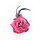 Bloem op speld/clip, hot pink