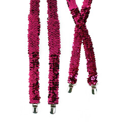 Bretels pailletten roze