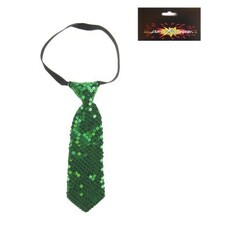 Stropdas pailletten groen