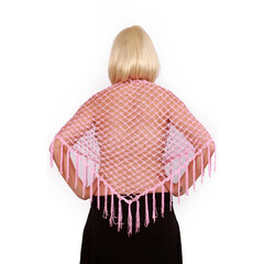 Stola pink met strasskralen