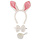 Bunny set luxe pluche:oortjes,strik,staartje