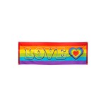 Banner LOVE regenboogkleuren, 74x220cm