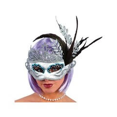 Venetiaans oogmasker zilver glitter