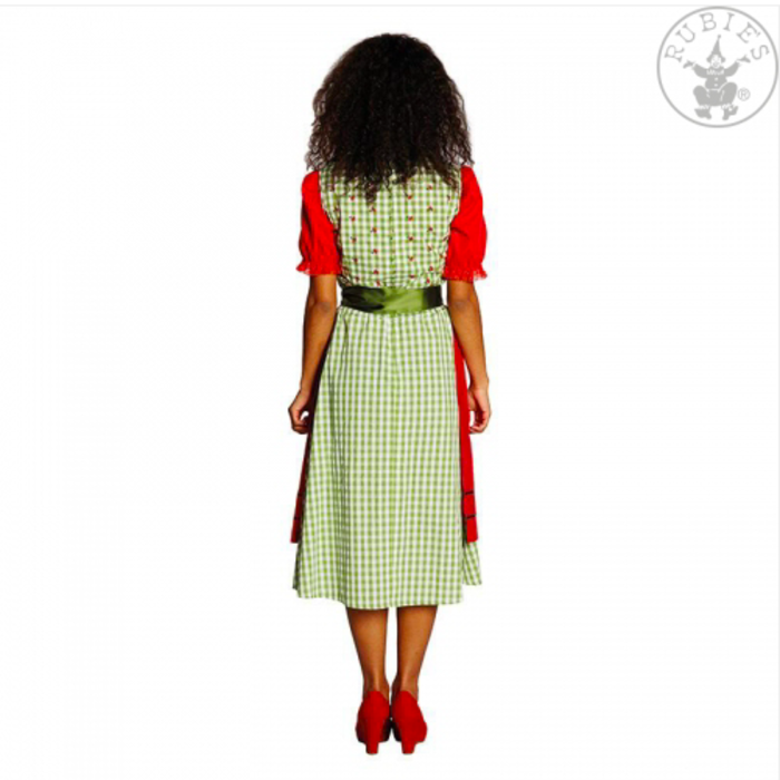 Dirndl  Nina groen/wit geruit met schort en bloes
