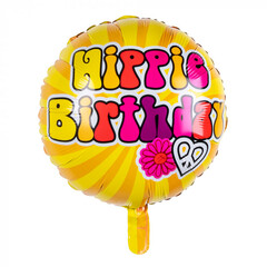 Folie ballon Hippie Birthday, 45cm
